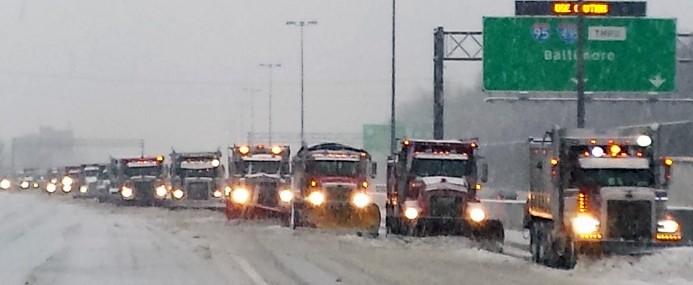 Snow Plow Train on I-495